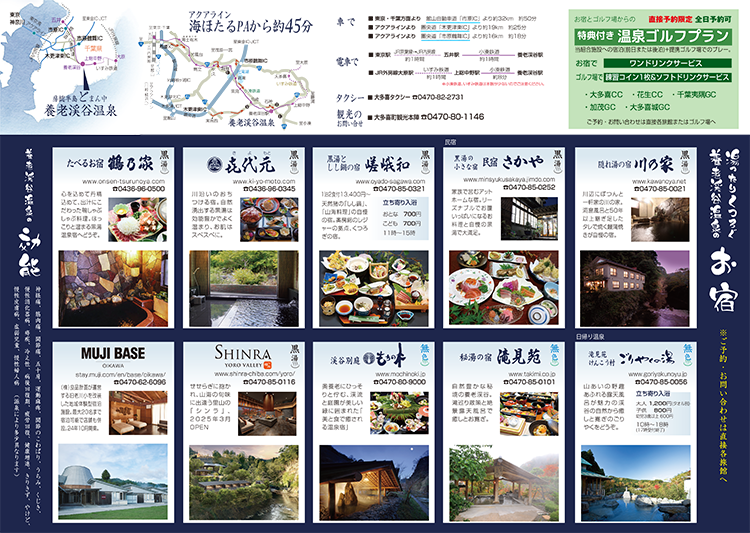 養老渓谷観光マップ裏