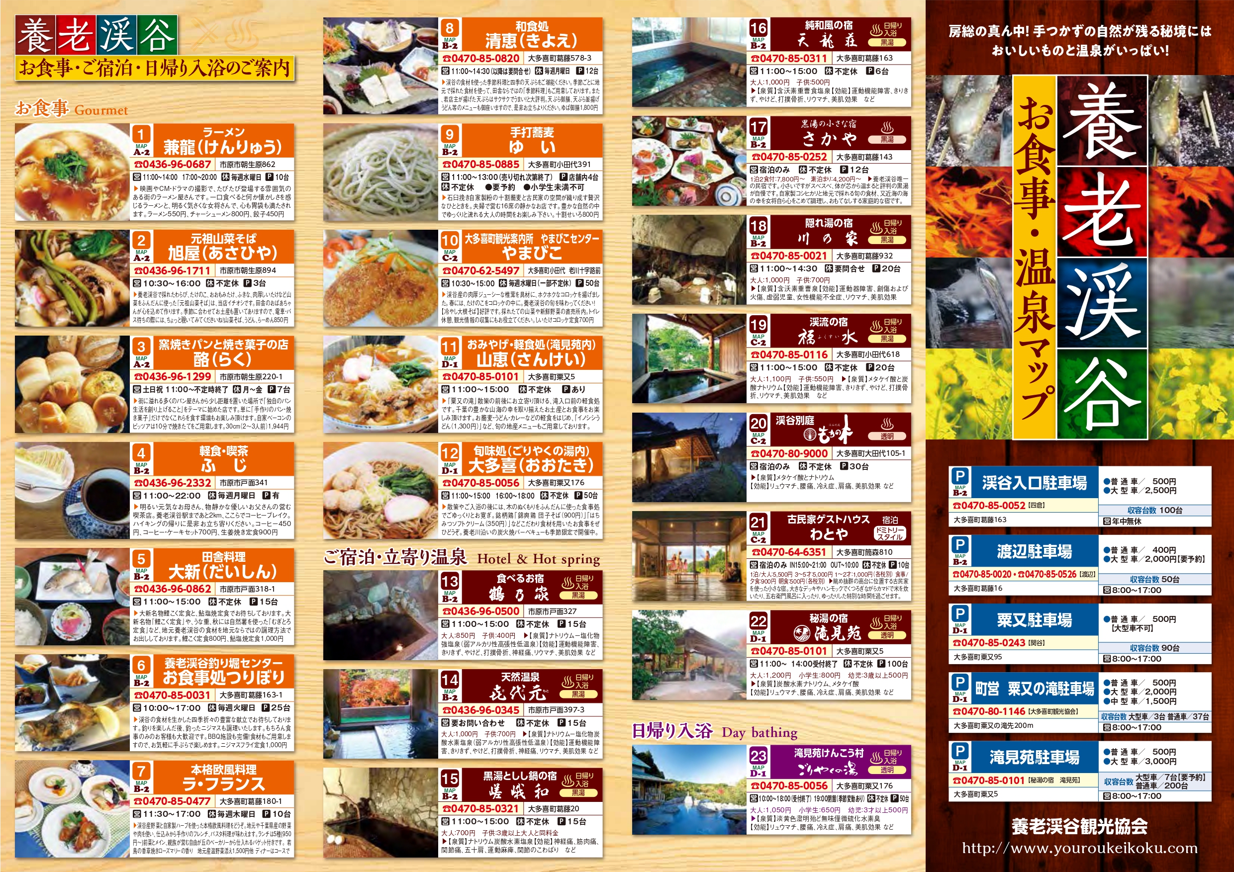 養老渓谷お食事マップ